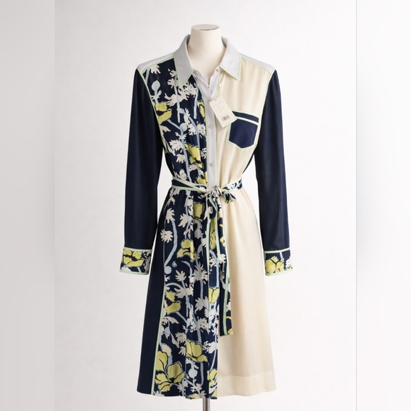 Tory Burch Dresses & Skirts - Tory Burch Patchwork Dress with Gold Accents MSRP $498